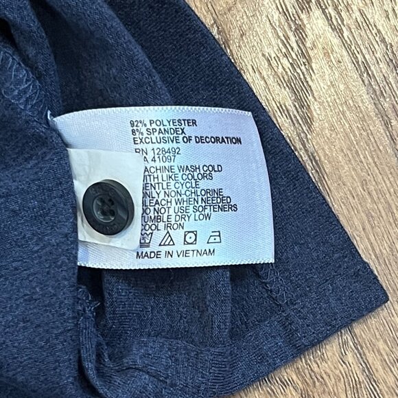 Greg Norman Long Sleeve Golf Polo. Men's Size XL Blue 3 button collared - Picture 10 of 11